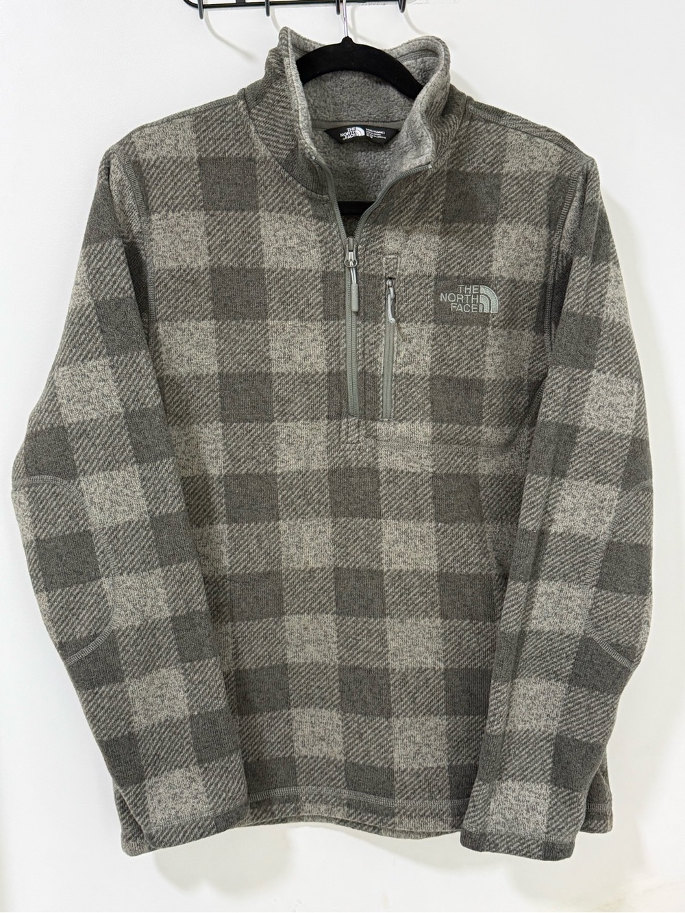 THE NORTH FACE Plaid Half-Zip Fleece Pullover